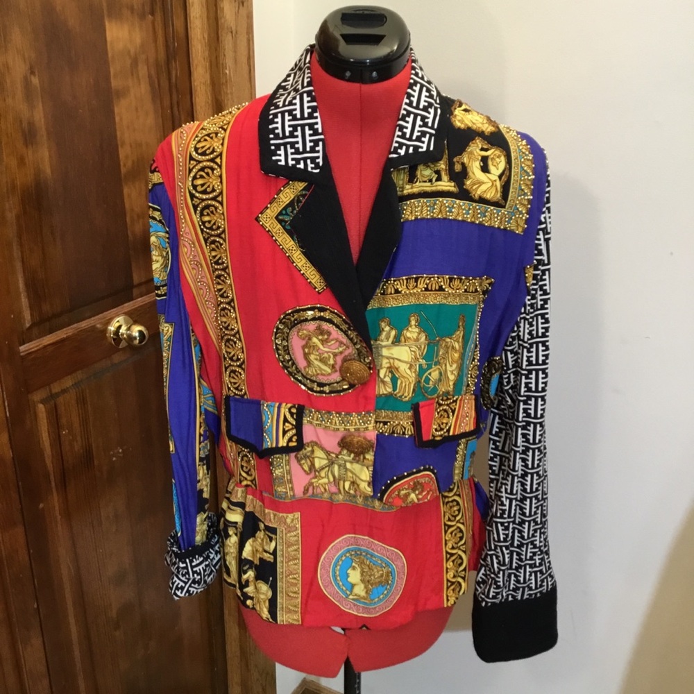 UNIQUE La Costa Spa blazer and sleeveless blouse set, size M, sequin embellished